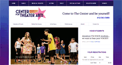 Desktop Screenshot of centerfortheaterarts.org
